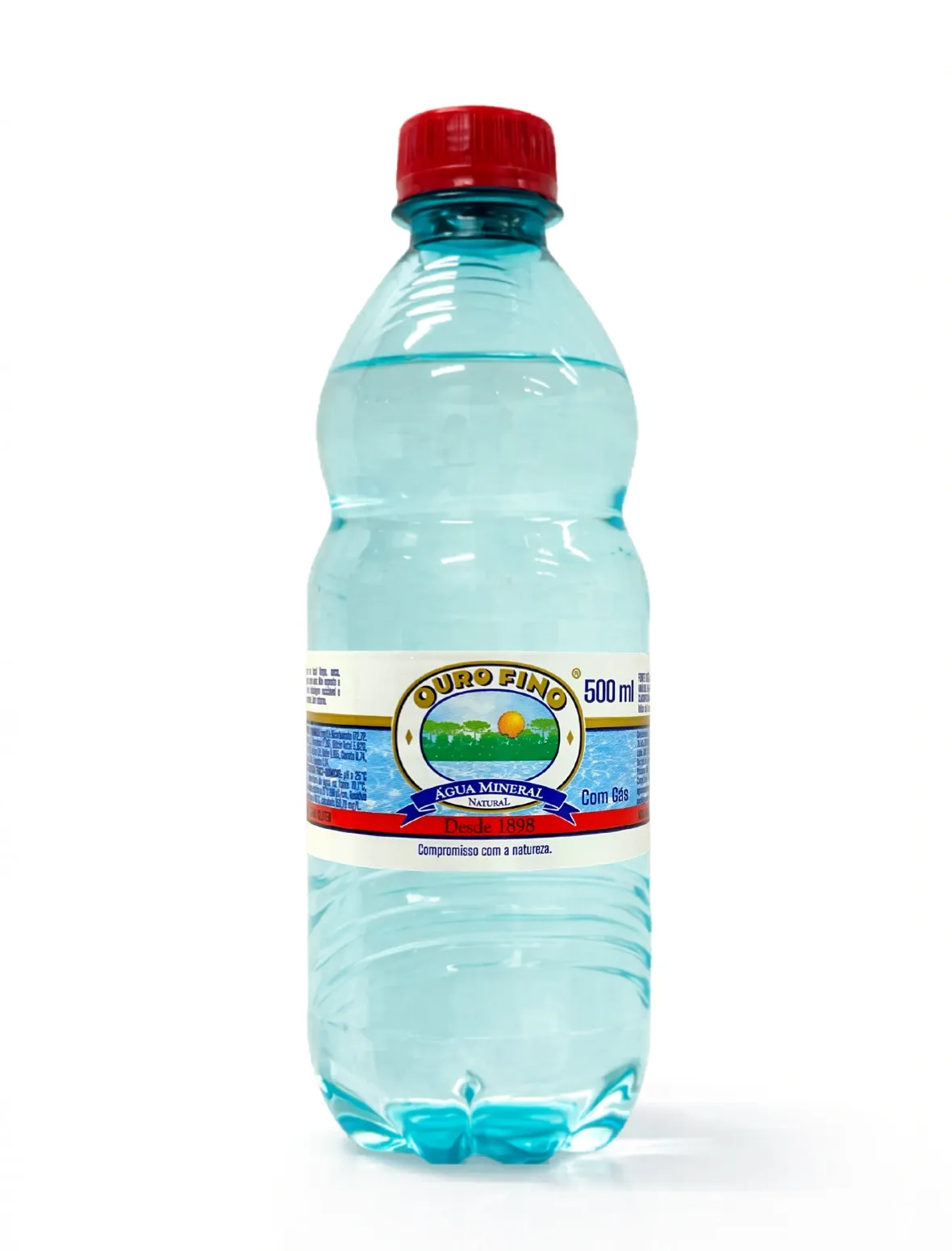 Embalagem de Água Mineral com Gás — 500 mL